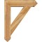 Ekena Millwork Traditional Arts and Crafts Rough Sawn Bracket w/ Offset Brace, Western Red Cedar, 8"W x 32"D x 40"H BKT0806X32X40TRA03RWR - alternate 4